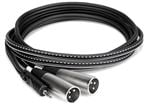 Hosa Stereo Breakout 3.5mm TRS to Dual XLR Male Cables Front View